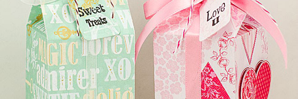 Sizzix Milk Carton die Valentine Boxes by A Mermaids Crafts